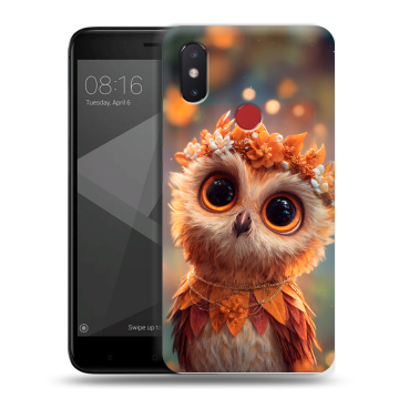 Силиконовый чехол на Xiaomi Mi8 SE с принтом Милая сова