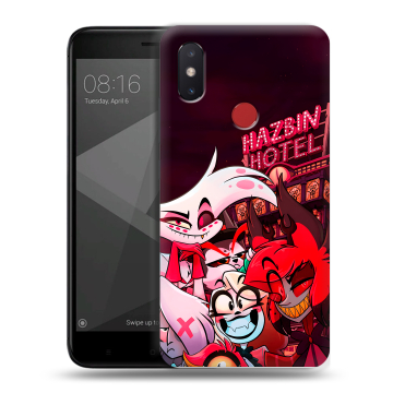 Силиконовый чехол на Xiaomi Mi8 SE с принтом Hazbin Hotel Отель Хазбин