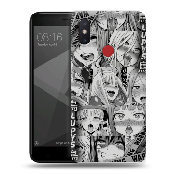 Силиконовый чехол на Xiaomi Mi8 SE с принтом Ahegao Ахегао Аниме
