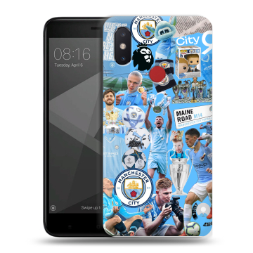 Силиконовый чехол на Xiaomi Mi8 SE с принтом Man City Манчестер Сити