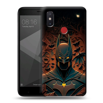 Силиконовый чехол на Xiaomi Mi8 SE с принтом Batman Бэтмен