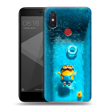 Силиконовый чехол на Xiaomi Mi8 SE с принтом Миньоны Силиконовый чехол на Xiaomi Mi8 SE с принтом Миньоны