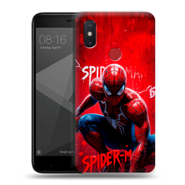 Силиконовый чехол на Xiaomi Mi8 SE с принтом Spiderman Человек паук Силиконовый чехол на Xiaomi Mi8 SE с принтом Spiderman Человек паук