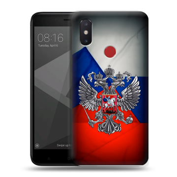 Силиконовый чехол на Xiaomi Mi8 SE с принтом Флаг России Силиконовый чехол на Xiaomi Mi8 SE с принтом Флаг России