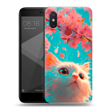 Силиконовый чехол на Xiaomi Mi8 SE с принтом Красивый кот