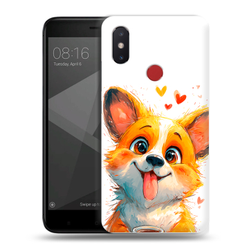 Силиконовый чехол на Xiaomi Mi8 SE с принтом корги