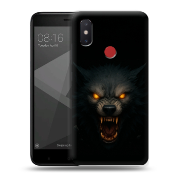 Силиконовый чехол на Xiaomi Mi8 SE с принтом Волк