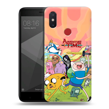 Силиконовый чехол на Xiaomi Mi8 SE с принтом Adventure time Время приключений