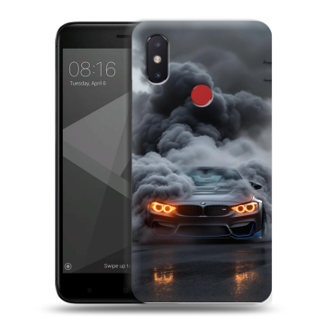 Силиконовый чехол на Xiaomi Mi8 SE с принтом BMW БМВ Силиконовый чехол на Xiaomi Mi8 SE с принтом BMW БМВ