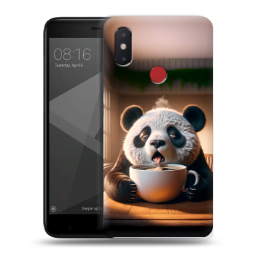 Силиконовый чехол на Xiaomi Mi8 SE с принтом смешная панда