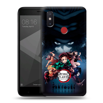 Силиконовый чехол на Xiaomi Mi8 SE с принтом Demon Slayer Клинок рассекающий демонов Силиконовый чехол на Xiaomi Mi8 SE с принтом Demon Slayer Клинок рассекающий демонов