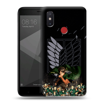 Силиконовый чехол на Xiaomi Mi8 SE с принтом Атака титанов Силиконовый чехол на Xiaomi Mi8 SE с принтом Атака титанов