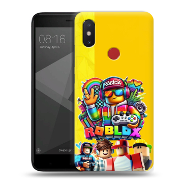 Силиконовый чехол на Xiaomi Mi8 SE с принтом Roblox Роблокс Силиконовый чехол на Xiaomi Mi8 SE с принтом Roblox Роблокс