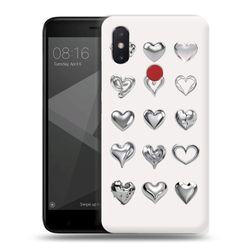 Силиконовый чехол на Xiaomi Mi8 SE с принтом Y2K сердечки