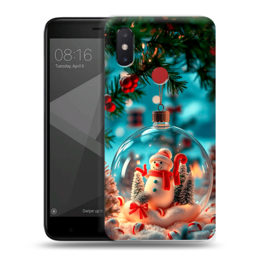 Силиконовый чехол на Xiaomi Mi8 SE с принтом Новый год