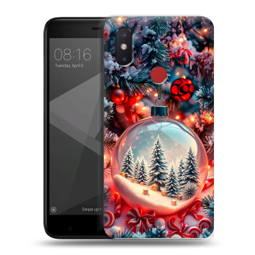 Силиконовый чехол на Xiaomi Mi8 SE с принтом Новый год