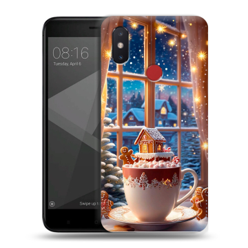 Силиконовый чехол на Xiaomi Mi8 SE с принтом Новый год