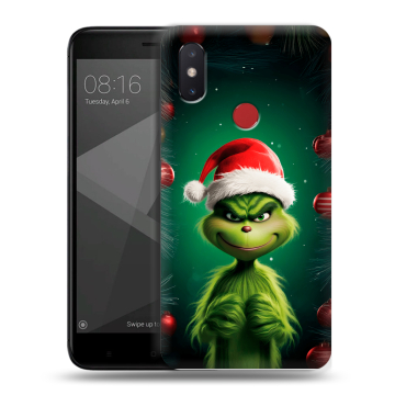Силиконовый чехол на Xiaomi Mi8 SE с принтом Гринч Новый год Рождество