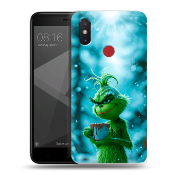 Силиконовый чехол на Xiaomi Mi8 SE с принтом Новый год гринч