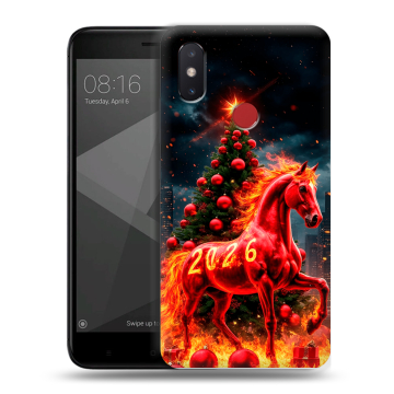 Силиконовый чехол на Xiaomi Mi8 SE с принтом Новый год