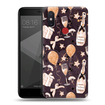 Силиконовый чехол на Xiaomi Mi8 SE с принтом Новый год