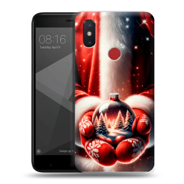 Силиконовый чехол на Xiaomi Mi8 SE с принтом Новый год