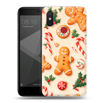Силиконовый чехол на Xiaomi Mi8 SE с принтом Новый год