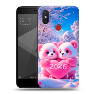 Силиконовый чехол на Xiaomi Mi8 SE с принтом Новый год