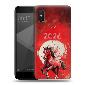 Силиконовый чехол на Xiaomi Mi8 SE с принтом Новый год