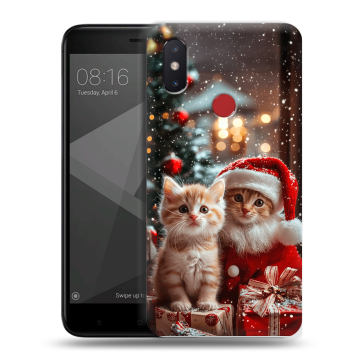 Силиконовый чехол на Xiaomi Mi8 SE с принтом Новый год