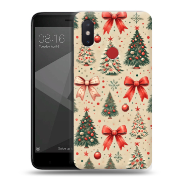Силиконовый чехол на Xiaomi Mi8 SE с принтом Новый год