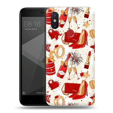 Силиконовый чехол на Xiaomi Mi8 SE с принтом Новый год