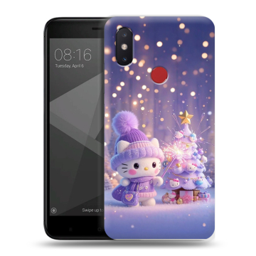 Силиконовый чехол на Xiaomi Mi8 SE с принтом Новый год Силиконовый чехол на Xiaomi Mi8 SE с принтом Новый год