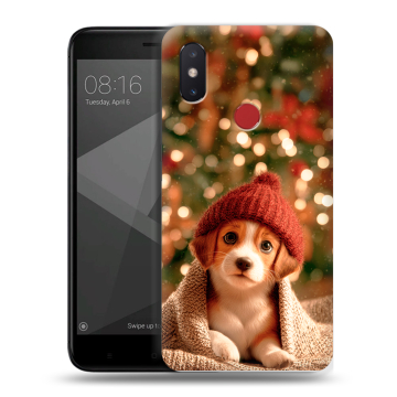 Силиконовый чехол на Xiaomi Mi8 SE с принтом Новый год Силиконовый чехол на Xiaomi Mi8 SE с принтом Новый год