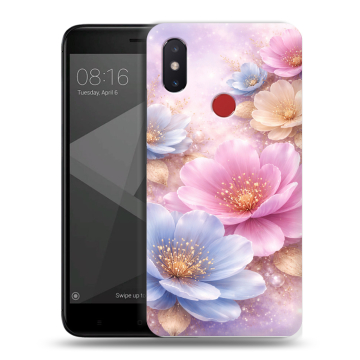 Силиконовый чехол на Xiaomi Mi8 SE с принтом женский
