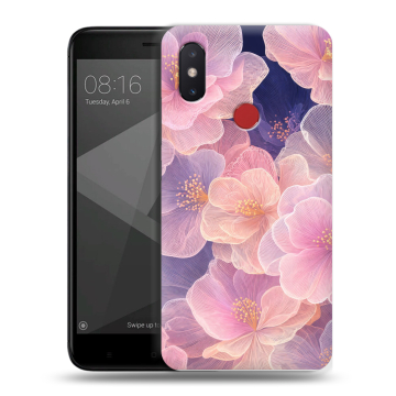 Силиконовый чехол на Xiaomi Mi8 SE с принтом женский