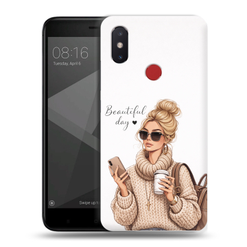 Силиконовый чехол на Xiaomi Mi8 SE с принтом женский Силиконовый чехол на Xiaomi Mi8 SE с принтом женский