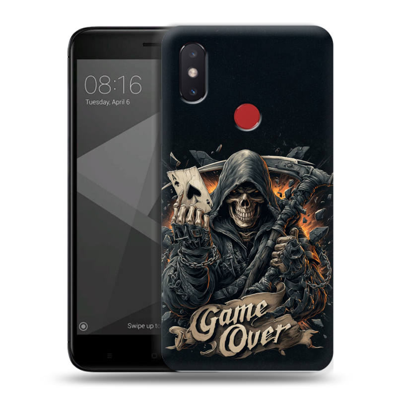 Силиконовый чехол на Xiaomi Mi8 SE с принтом Скелет карты Силиконовый чехол на Xiaomi Mi8 SE с принтом Скелет карты