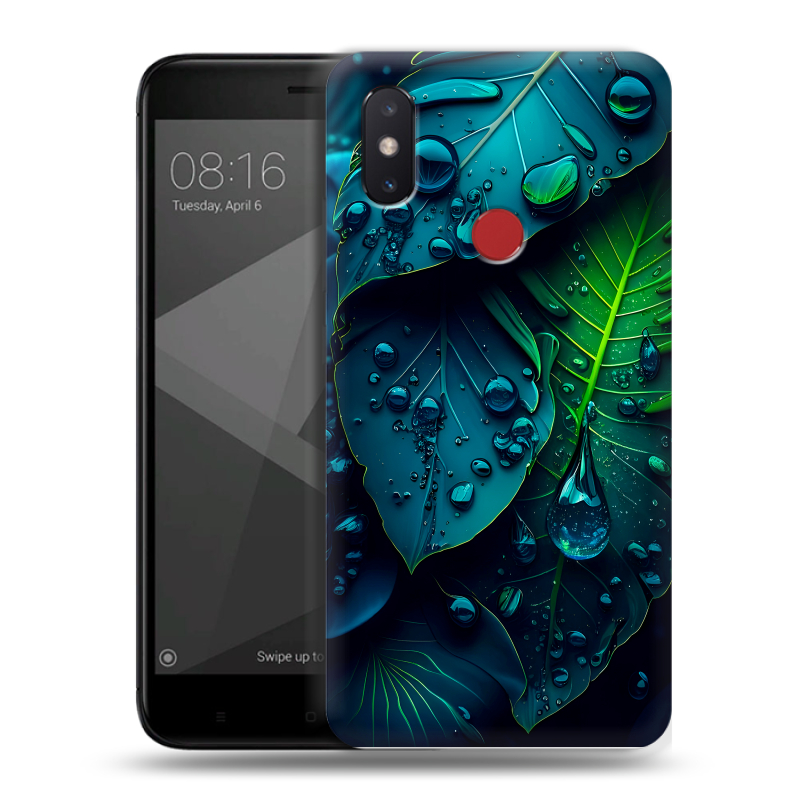 Силиконовый чехол на Xiaomi Mi8 SE с принтом Листья Силиконовый чехол на Xiaomi Mi8 SE с принтом Листья