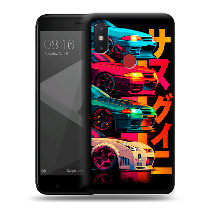 Пластиковый чехол на Xiaomi Mi8 SE с принтом Гоночные машины Пластиковый чехол на Xiaomi Mi8 SE с принтом Гоночные машины