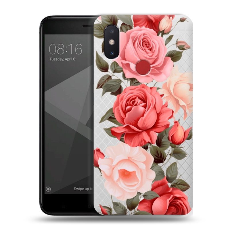 Силиконовый чехол на Xiaomi Mi8 SE с принтом Розы Силиконовый чехол на Xiaomi Mi8 SE с принтом Розы