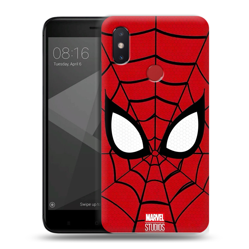 Пластиковый чехол на Xiaomi Mi8 SE с принтом человек паук spiderman Пластиковый чехол на Xiaomi Mi8 SE с принтом человек паук spiderman