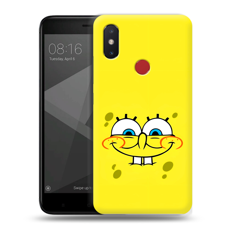 Пластиковый чехол на Xiaomi Mi8 SE с принтом спанчбоб спанч боб Пластиковый чехол на Xiaomi Mi8 SE с принтом спанчбоб спанч боб