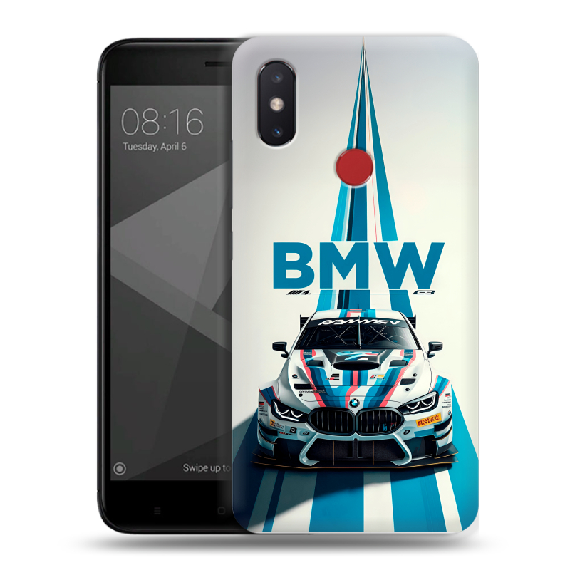 Пластиковый чехол на Xiaomi Mi8 SE с принтом БМВ BMW Пластиковый чехол на Xiaomi Mi8 SE с принтом БМВ BMW