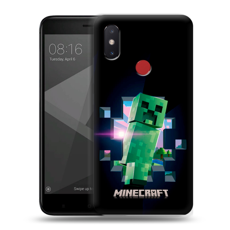 Силиконовый чехол на Xiaomi Mi8 SE с принтом Майнкрафт Minecraft Силиконовый чехол на Xiaomi Mi8 SE с принтом Майнкрафт Minecraft