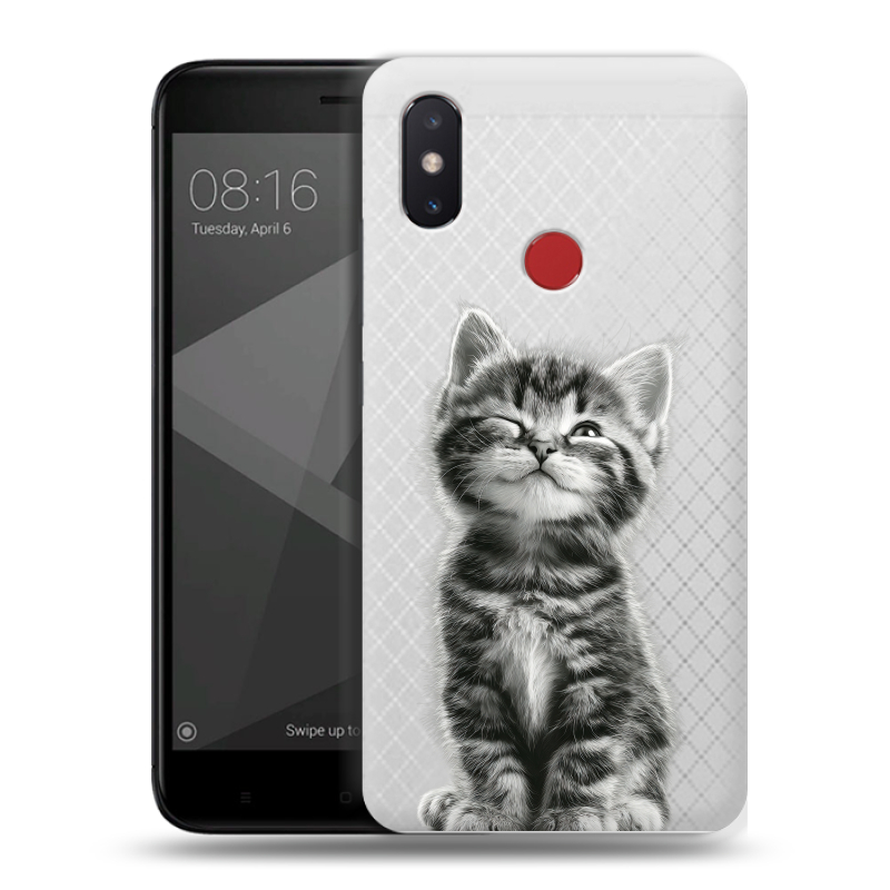 Пластиковый чехол на Xiaomi Mi8 SE с принтом Котенок Пластиковый чехол на Xiaomi Mi8 SE с принтом Котенок