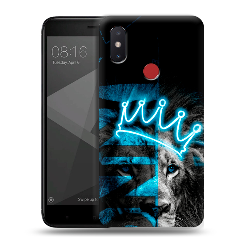 Пластиковый чехол на Xiaomi Mi8 SE с принтом Король лев Пластиковый чехол на Xiaomi Mi8 SE с принтом Король лев