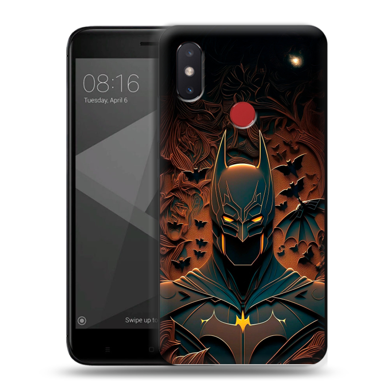 Пластиковый чехол на Xiaomi Mi8 SE с принтом Batman Бэтмен Пластиковый чехол на Xiaomi Mi8 SE с принтом Batman Бэтмен