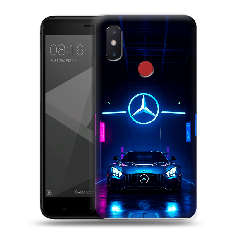 Силиконовый чехол на Xiaomi Mi8 SE с принтом Mercedes Мерседес Силиконовый чехол на Xiaomi Mi8 SE с принтом Mercedes Мерседес