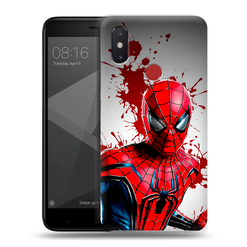 Силиконовый чехол на Xiaomi Mi8 SE с принтом Spiderman Человек паук Силиконовый чехол на Xiaomi Mi8 SE с принтом Spiderman Человек паук